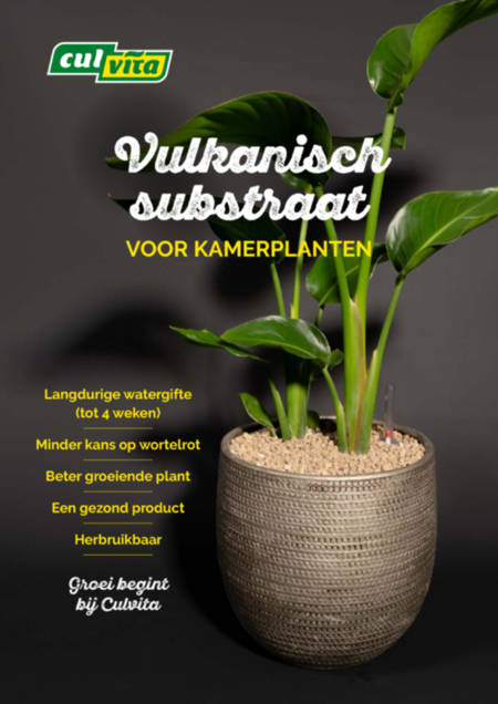 Vulkanisch substraat voor kamerplanten.